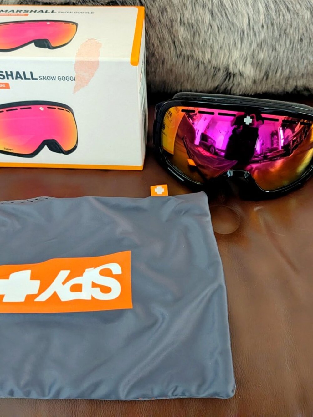 Snowboarding Goggles SPY+ Psychedelic Mixed Light Lens